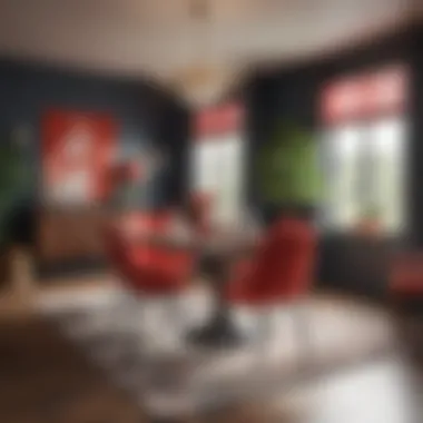 Color Psychology in Dining Setup Stylish dining setup highlighting color psychology