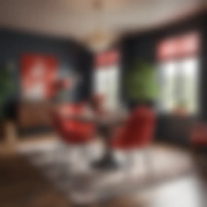 Color Psychology in Dining Setup Stylish dining setup highlighting color psychology