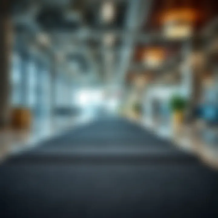 Commercial space featuring anti-slip cushion mats