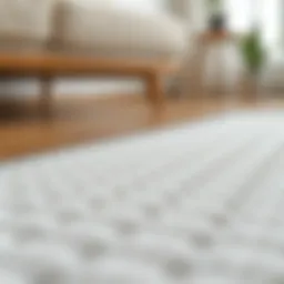 Textured surface of an anti-slip cushion mat