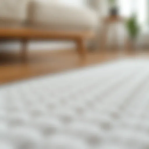 Close-up of Anti-Slip Texture Textured surface of an anti-slip cushion mat
