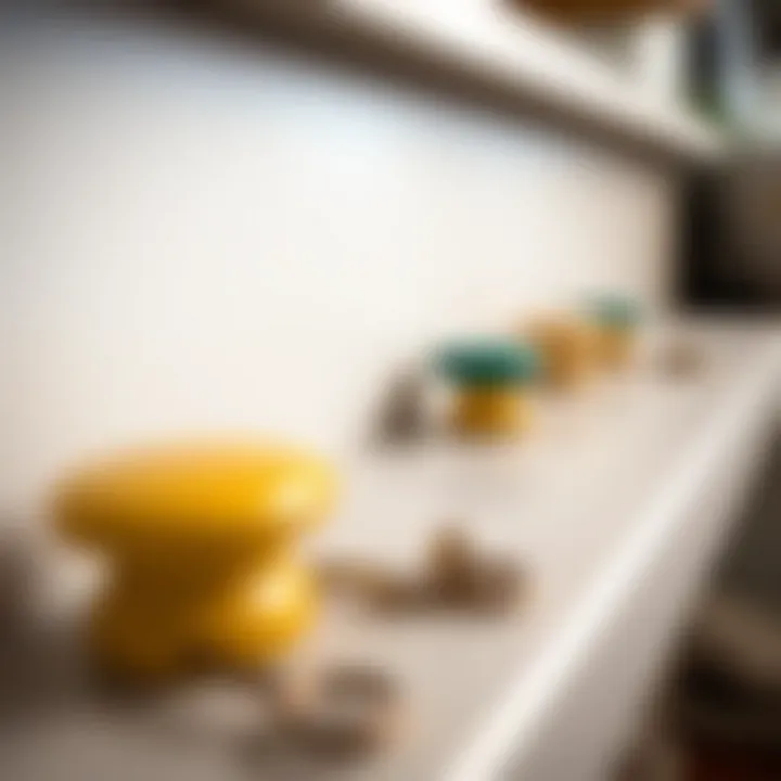 Stylish ceramic drawer pulls in various colors