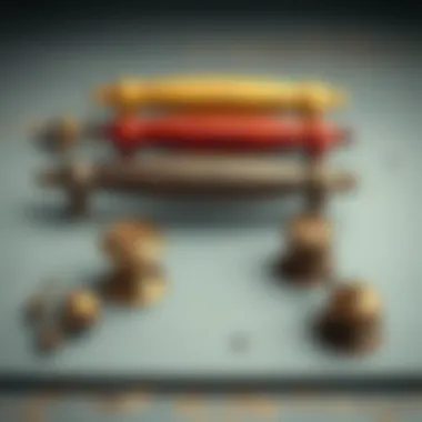 Trendy vintage drawer pulls arranged aesthetically