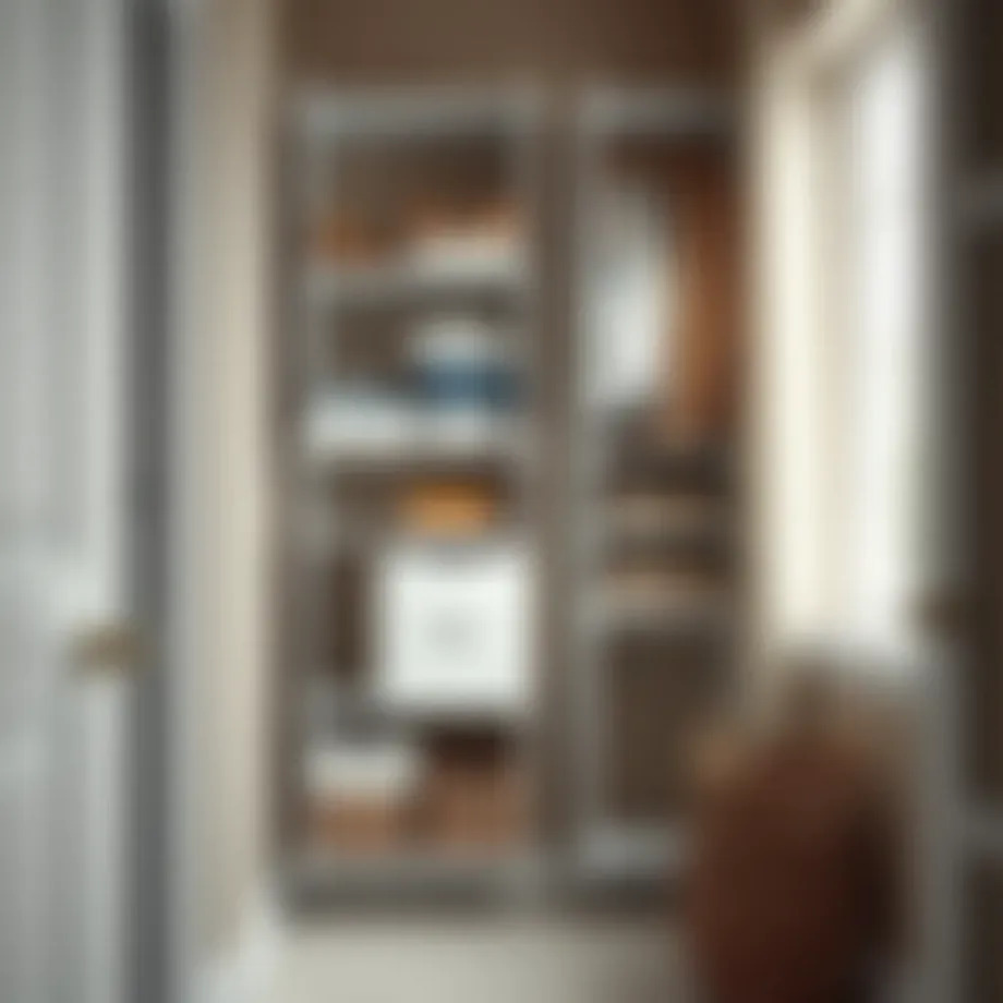 Stylish closet organization with shelf dividers