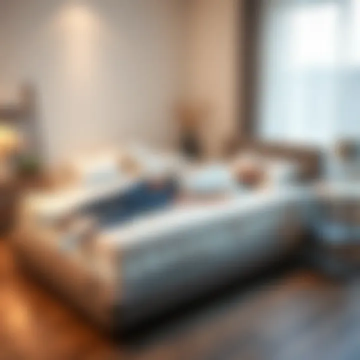 Illustration of optimal sleep positions on a pillow top mattress