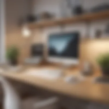 Ergonomic Custom Desk Setup An ergonomic desk setup showcasing optimal workspace design