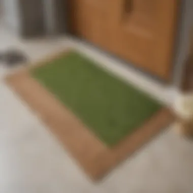 Sustainable Natural Fiber Doormat Natural fiber doormat showcasing sustainability