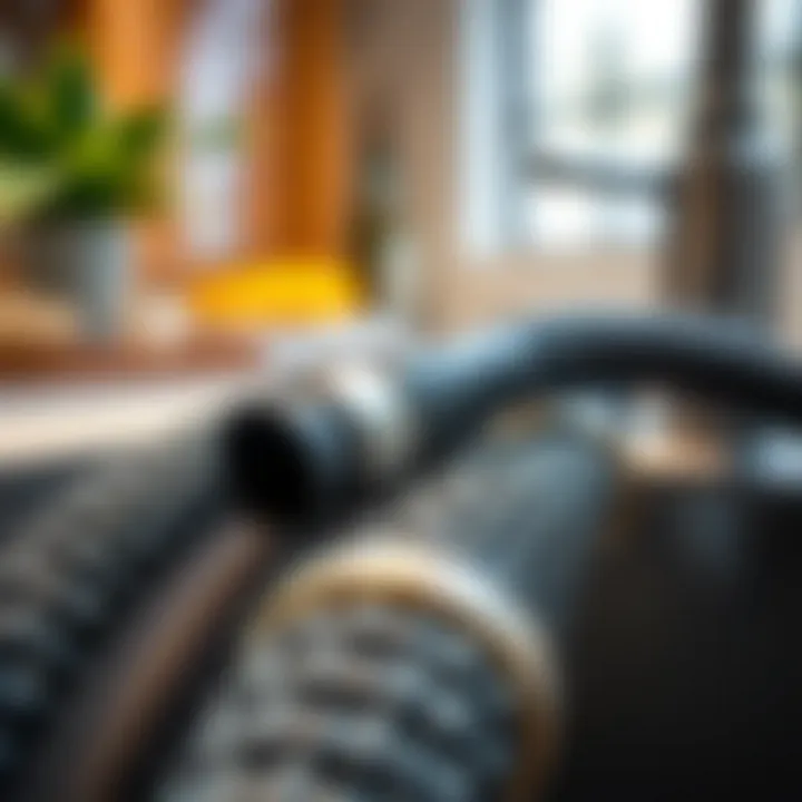 Analyzing Materials for Durability Close-up of materials used in faucet extensions.