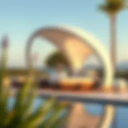 Luxurious outdoor sunbed with an elegant design