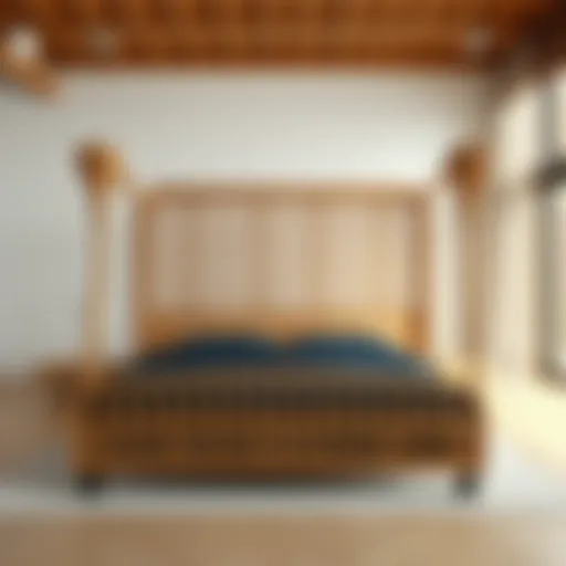 Artistry in Woven Wood Construction Intricate woven wood design showcasing craftsmanship