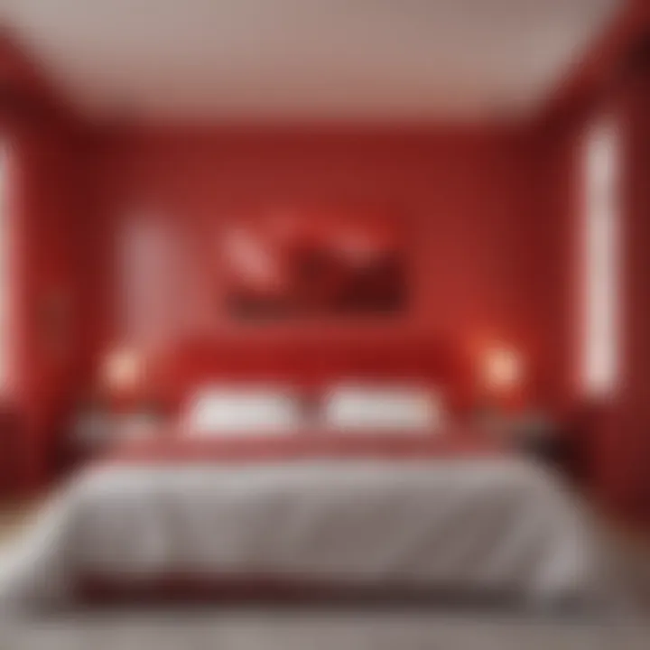 Psychological impact of red color in bedroom decor