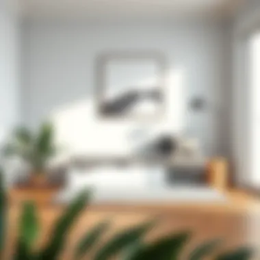 Modern Interior with Accent Bench Modern interior showcasing a two-foot bench used as an accent piece