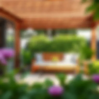 Outdoor Setting with Functional Bench Two-foot bench integrated into an outdoor setting for practical use