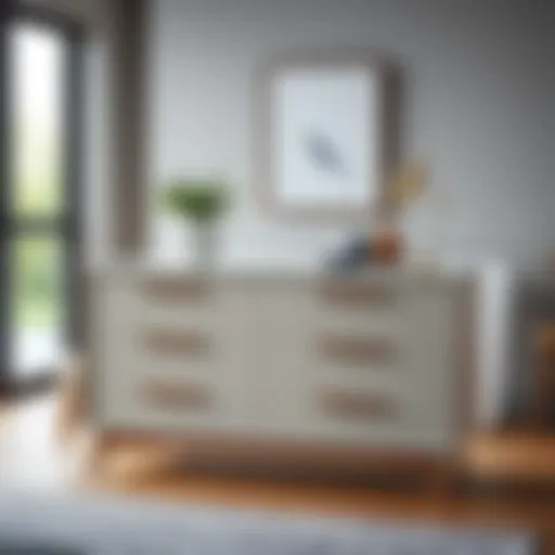 Sleek Design of the Trysil Dresser A stylish Trysil dresser showcasing its sleek design and smooth finish