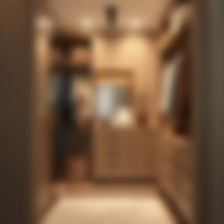 Chic Closet with Mixed Materials Chic hallway closet utilizing mixed materials