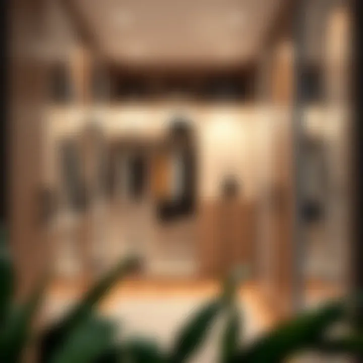 Modern Closet with Integrated Lighting Modern hallway closet with integrated lighting