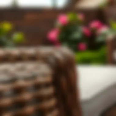Durable Materials for Garden Furniture Close-up of durable garden furniture materials highlighting texture