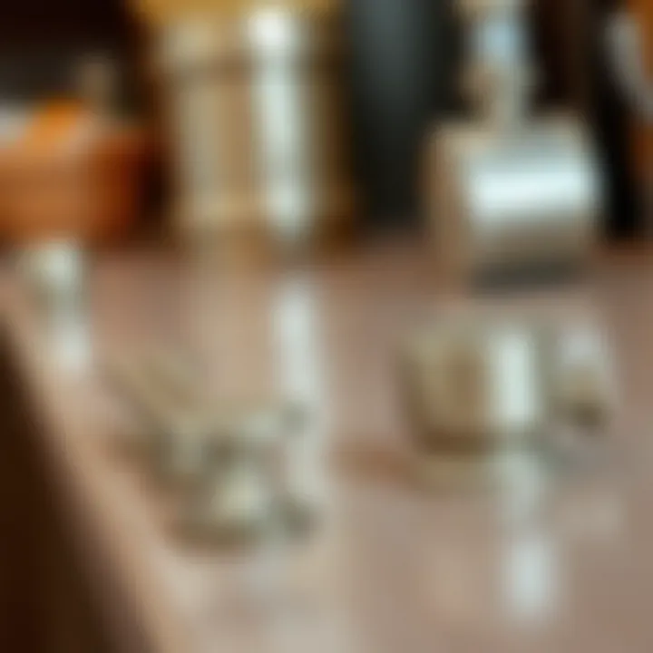 Close-up of quality materials used in cupboard hardware