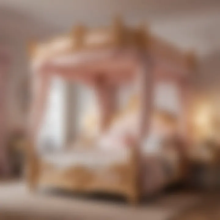 Elegant princess-themed canopy bed