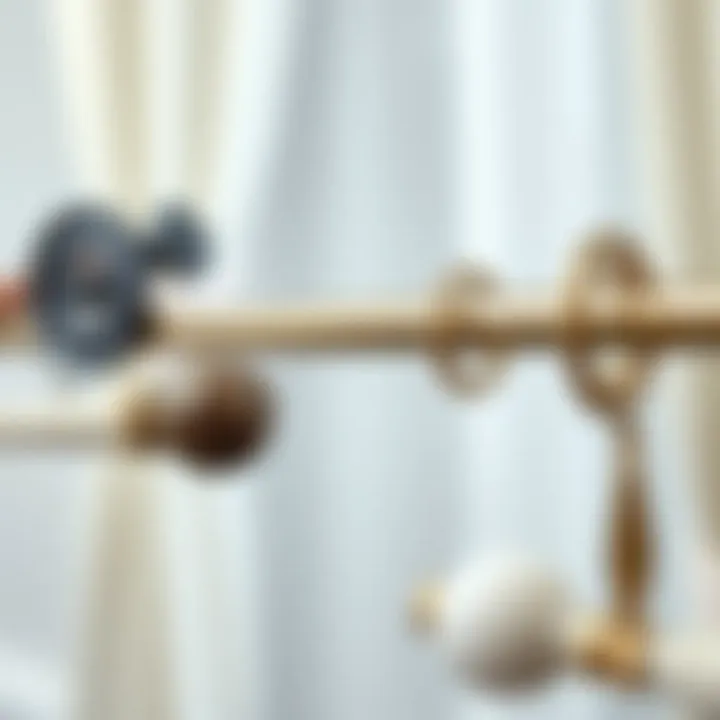 Materials Used in Curtain Rods Various materials for curtain rods displayed together