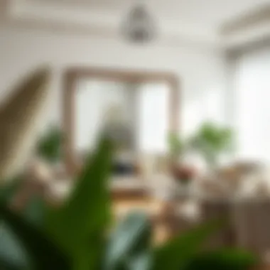 Enhancing Light with Decorative Mirrors A beautifully arranged living room showcasing a large decorative mirror that reflects natural light.