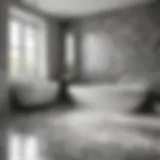 Modern Aesthetic of Peel and Stick Tiles in Bath Spaces Elegant bathroom showcasing modern peel and stick tile design