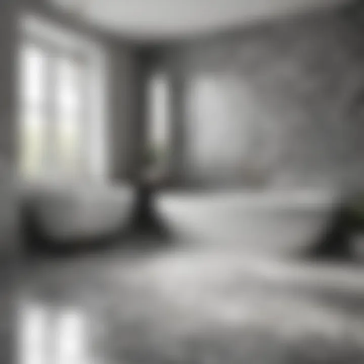 Modern Aesthetic of Peel and Stick Tiles in Bath Spaces Elegant bathroom showcasing modern peel and stick tile design
