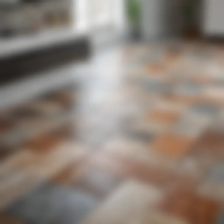 Diverse Textures: A Close Look at Peel and Stick Tile Options Close-up of textured peel and stick tiles highlighting design variety
