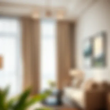 Stylish Interiors with Curtain Rods Stylish interior featuring installed curtain rods