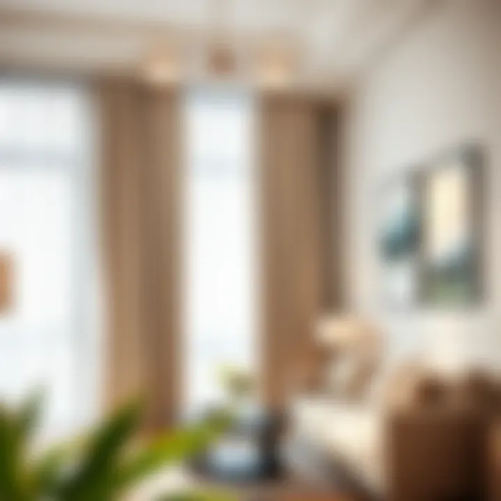 Stylish Interiors with Curtain Rods Stylish interior featuring installed curtain rods