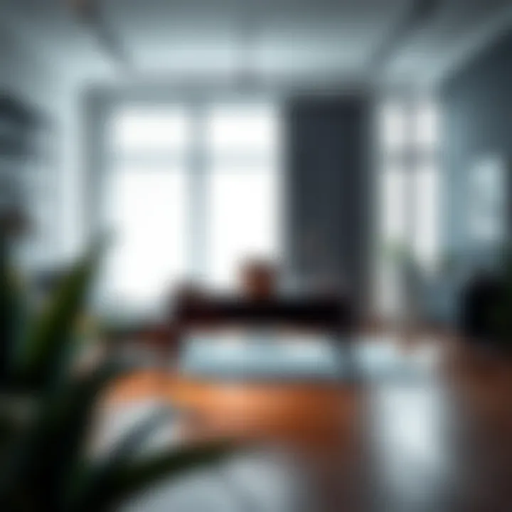 Design Your Office with Aesthetic Appeal Aesthetic office decor featuring a large desk