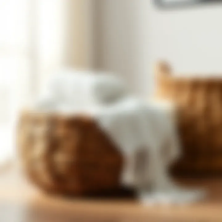 Rustic Wooden Basket with Minimalist Design Rustic wooden basket showcasing a minimalist aesthetic