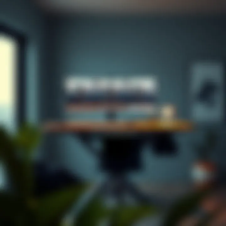 Ergonomic Standing Desk Setup Modern standing desk setup with ergonomic features