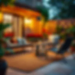 Elegant outdoor mat enhancing garden aesthetics